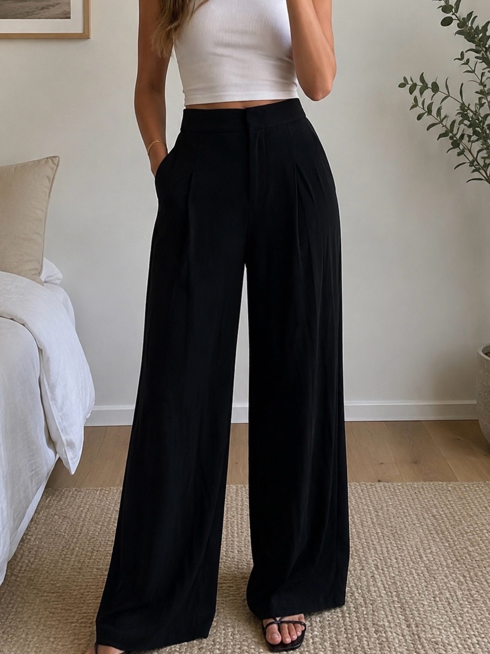 Vince Black Wide Leg Pants